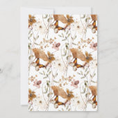 Boho Little Wildflower Meisje Baby shower Uitnodig Kaart (Achterkant)