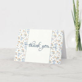 Boho Little Wildflower Pattern Baby shower Bedankkaart
