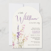 Boho Little Wildflower Waterverf Arch Baby shower Kaart (Voorkant)