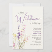 Boho Little Wildflower Waterverf Baby shower Kaart (Voorkant)