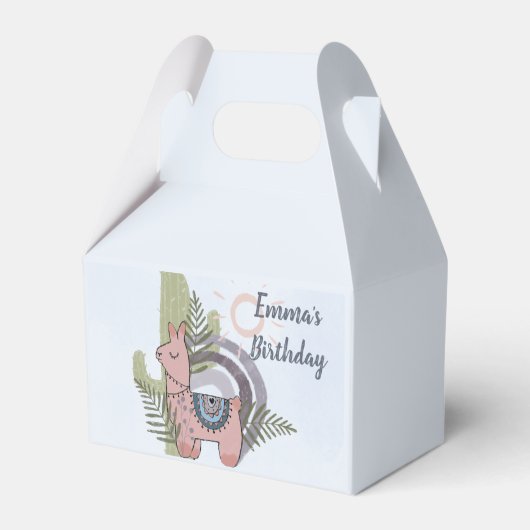 Boho Llama Bedankdoosjes (Achterkant)