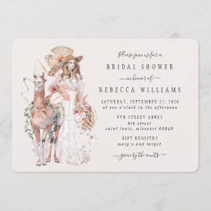 Boho Llama Bride Vrijgezellenfeest Kaart