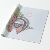 Boho Llama Cadeaupapier (Uitgerold)
