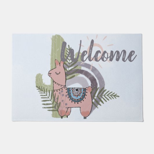 Boho Llama Deurmat (Voorkant)
