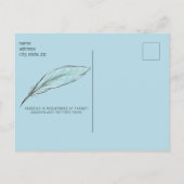 Boho Llama Feather Oh Baby Boy Shower Announge Aankondigingskaart (Achterkant)