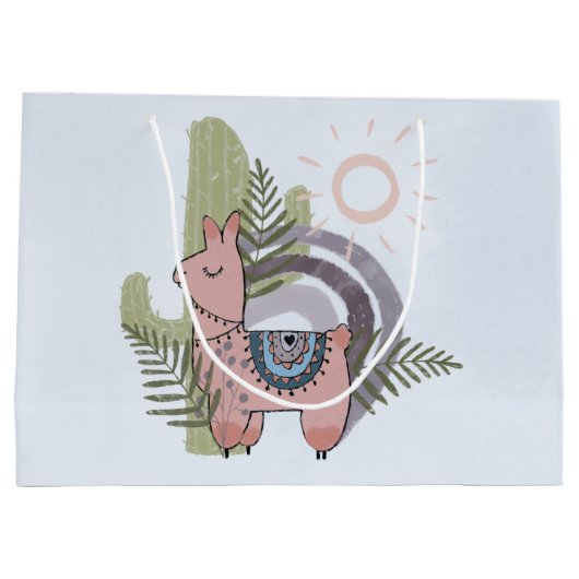 Boho Llama Groot Cadeauzakje (Achterkant)