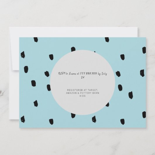 Boho Llama Mama Oh Baby Boy Shower Matte Kaart (Achterkant)