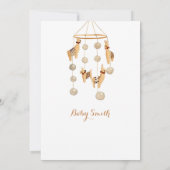 Boho Llama mamma nursery mobile baby shower Kaart (Achterkant)