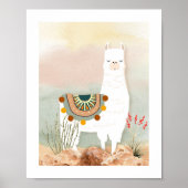 Boho Llama Nursery Poster (Voorkant)