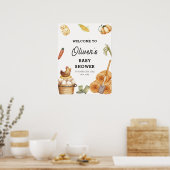 Boho Lokaal gekweekt Kip Baby shower Welkom Poster (Keuken)