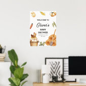 Boho Lokaal gekweekt Kip Baby shower Welkom Poster (Thuiskantoor)