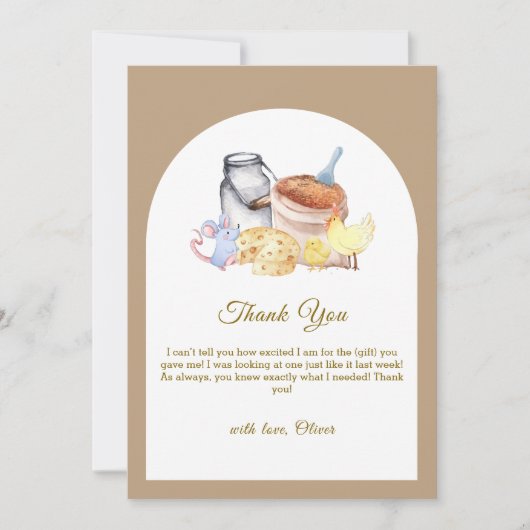 Boho Lokaal geteeld Boerderij Kippenmuis Baby show Bedankkaart (Voorkant)