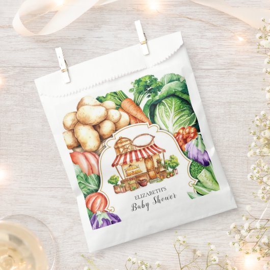 Boho lokaal geteelde boerenmarkt Baby shower Bedankzakje (Geknipt)