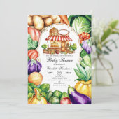 Boho lokaal geteelde boerenmarkt Baby shower Kaart (Staand voorkant)