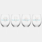 Boho Long Live Cowgirls Stemless Wine Glasses (4) Wijnglas Zonder Voet (Achterkant)