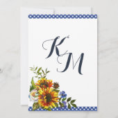 Boho Longhorn Cow Skull Floral Vrijgezellenfeest Kaart (Achterkant)