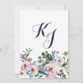 Boho Longhorn Cow Skull Floral Weddenschap Kaart (Achterkant)