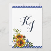 Boho Longhorn Cow Skull Floral Weddenschap Kaart (Achterkant)