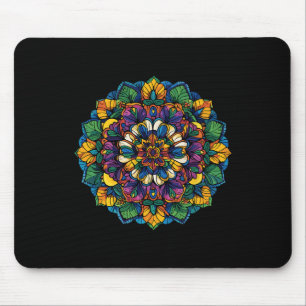 Boho Lotus Mandala Kleurrijk Bloemig Yoga Meditati Muismat