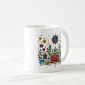 Boho Lotus Mind Meditatie Kunst Koffiemok (Voorkant rechts)