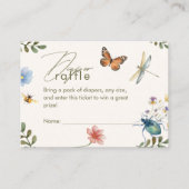 Boho Love Bug Insecten Dragonfly baby shower Informatiekaartje (Voorkant)