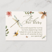 Boho Love Bug Insecten Dragonfly baby shower Informatiekaartje (Voorkant)
