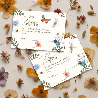 Boho Love Bug Insecten Dragonfly baby shower Informatiekaartje