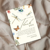 Boho Love Bug Insecten Dragonfly Dank u kaart