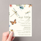 Boho Love Bug Insects Dragonfly baby shower Acryl Uitnodigingen (Insitu (Draagbaar))
