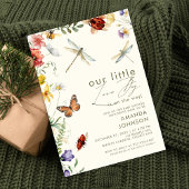 Boho Love Bug Insects Dragonfly baby shower  Kaart