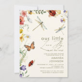 Boho Love Bug Insects Dragonfly baby shower  Kaart (Voorkant)