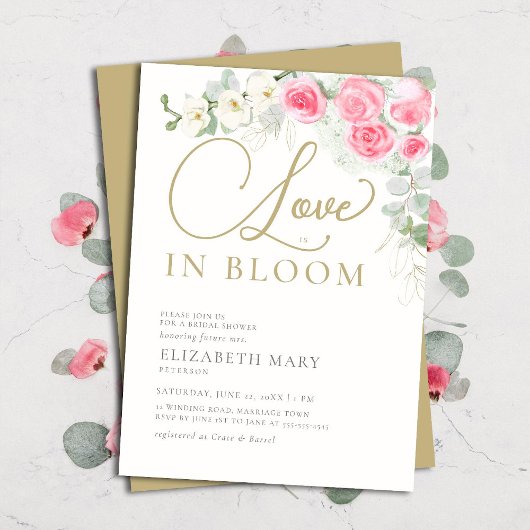 Boho Love in Bloom Rozen Orchid Chic Vrijgezellenf Kaart
