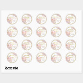Boho Love is Brewing Bruidsfeest Dank Je Ronde Sticker (Vel)