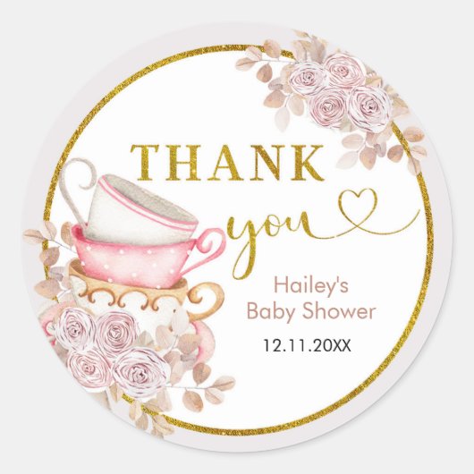 Boho Love is Brewing Bruidsfeest Dank Je Ronde Sticker (Voorkant)