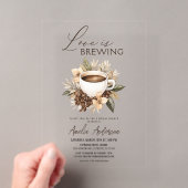 Boho Love is Brewing Bruiloftsfeest Acryl Uitnodigingen (Insitu (Draagbaar))