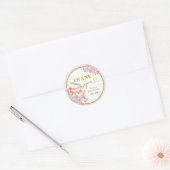 Boho Love is Brewing Bruiloftsfeest Dank Je Ronde Sticker (Envelop)