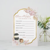 Boho Love is Brewing Vrijgezellenfeest Advice Kaar (Staand voorkant)