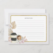 Boho Love is Brewing Vrijgezellenfeest Recipe Kaar Kaart (Achterkant)