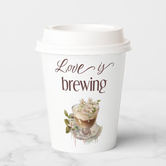 Boho Love is Brouwen Bloemen Vrijgezellenfeest Bru Papieren Bekers (Achterkant)