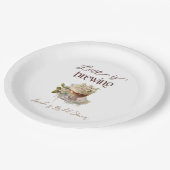 Boho Love is Brouwen Bloemen Vrijgezellenfeest Bru Papieren Bordje (Gekanteld)