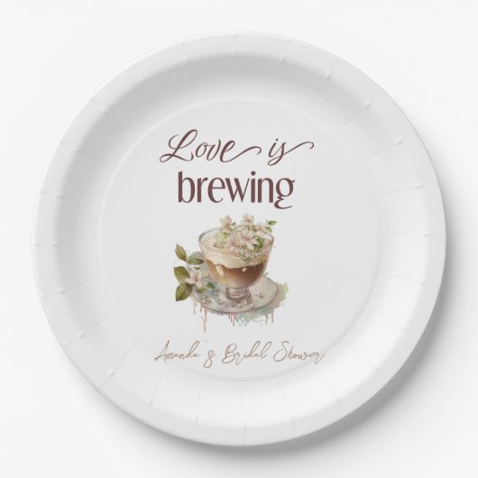 Boho Love is Brouwen Bloemen Vrijgezellenfeest Bru Papieren Bordje (Voorkant)