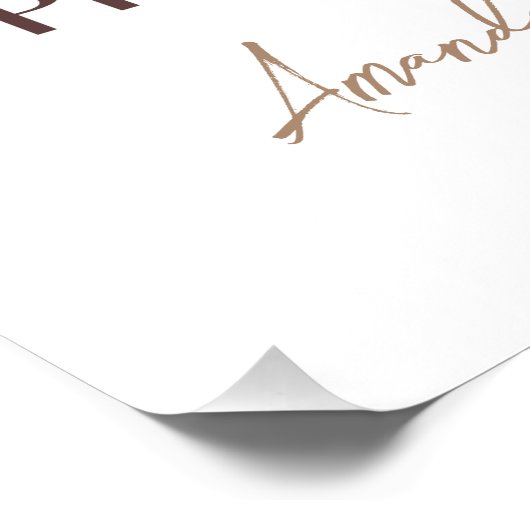 Boho Love is Brouwen Bloemen Vrijgezellenfeest Bru Perfect Poster (Hoek)