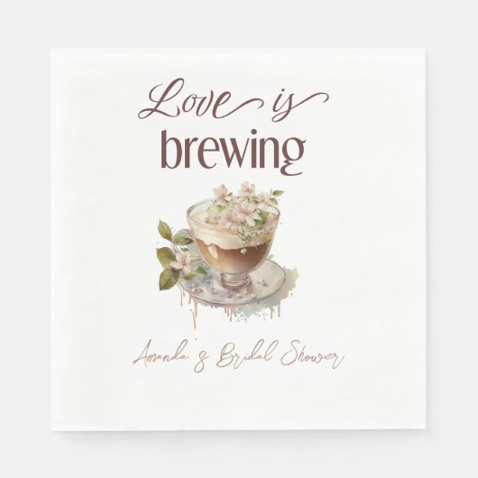 Boho Love is Brouwen Bloemen Vrijgezellenfeest Bru Servet (Voorkant)