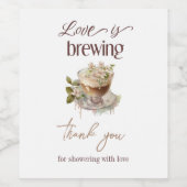 Boho Love is Brouwen Bloemen Vrijgezellenfeest Bru Wijn Etiket (Enkel label)