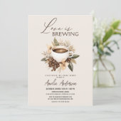 Boho Love is het brouwen van koffie latte Vrijgeze Kaart (Staand voorkant)