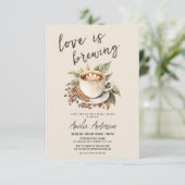 Boho Love is het brouwen van koffie Vrijgezellenfe Kaart (Staand voorkant)