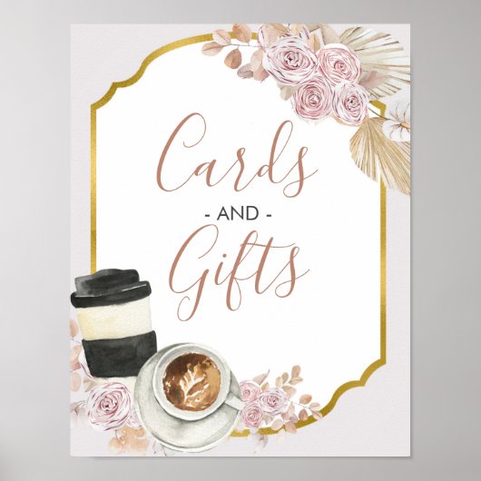 Boho Love is Sweet Bruiloftsfeest Kaarten & Cadeau Poster (Voorkant)