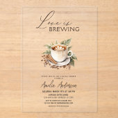 Boho Love is Vrijgezellenfeest brouwen Acryl Uitnodigingen (Voorkant)