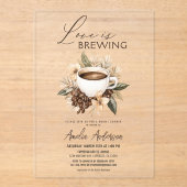 Boho Love is Vrijgezellenfeest brouwen Acryl Uitnodigingen (Voorkant)