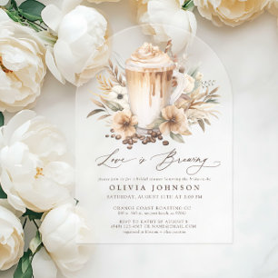 Boho Love is Vrijgezellenfeest brouwen Acryl Uitnodigingen